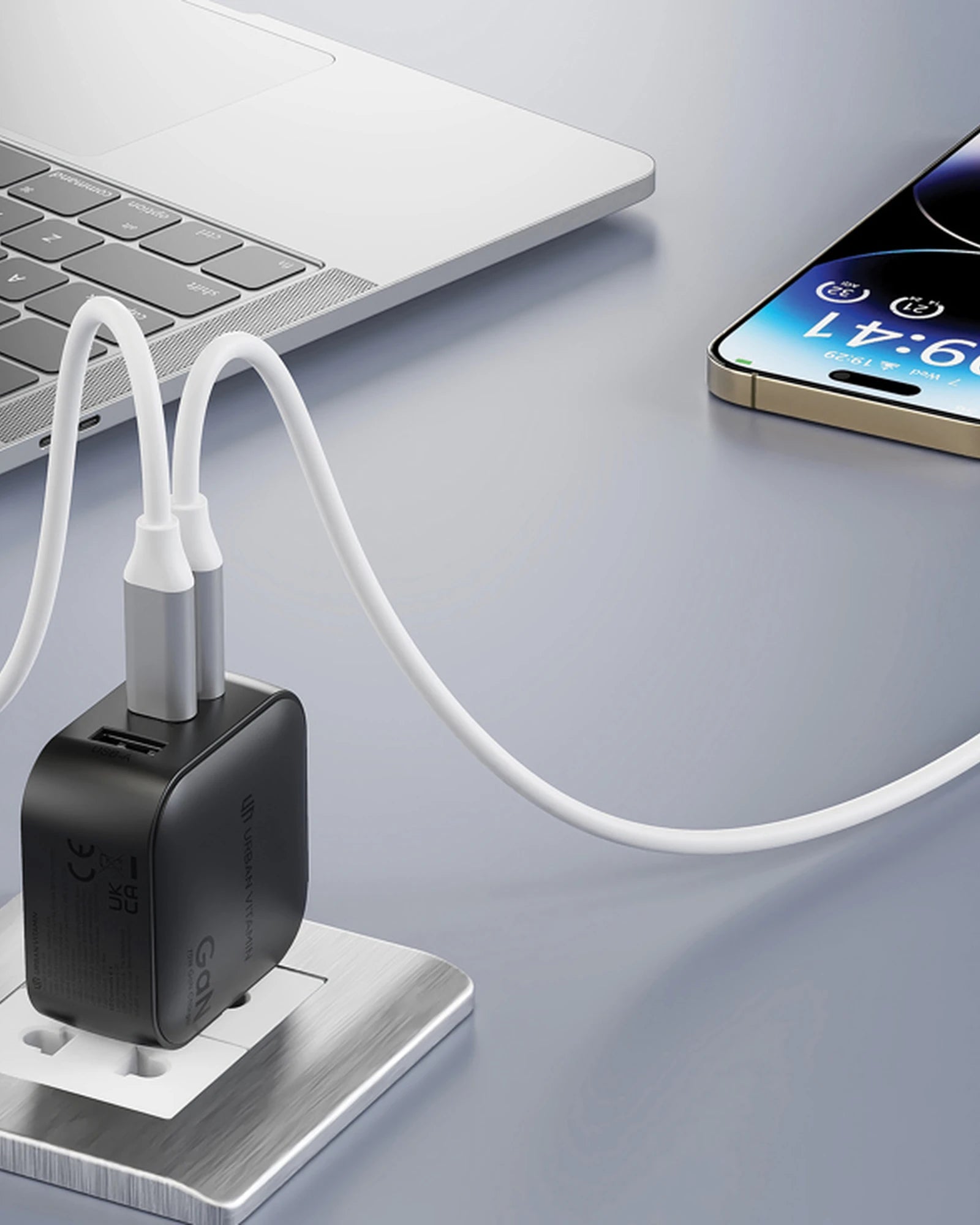 Chargeur 70W GaN en plastique Urban Vitamin à personnaliser - 1